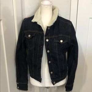 Rag n Bones Denim Jacket with Shearling Collar streetwear western casual biker